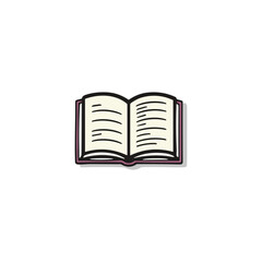 Open Notebook icon logo flat vector design