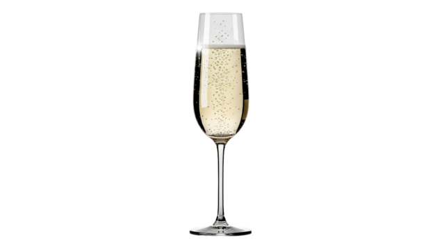 Sparkling drink in a tall glass with bubbles rising, perfect for celebration and gatherings
