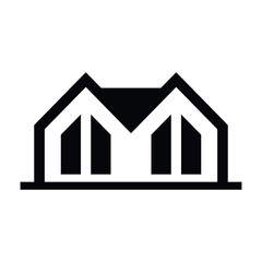 Modern house icon vector design showcasing a simple and stylish representation of contemporary architecture
