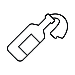 The Molotov cocktail icon, depicting a bottle with a fabric fuse, serves as a symbolic representation of various design themes and concepts.