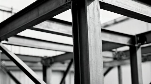 Deepflange steel joist system captured in medium shot emphasizing robust construction for spanning roofs offering strong loadbearing capacity.