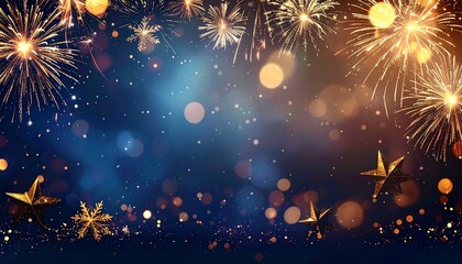 Obraz premium christmas background with fireworks