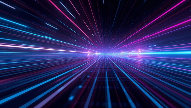 Enter the metaverse with this vibrant neon grid, perfect for futuristic tech projects, dynamic presentations, and cutting-edge digital design concepts