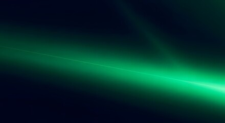 Abstract green light streaks on dark background modern design element glowing energy effect