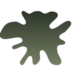 A green and gray splatter of paint on a white background. The splatter is large and has a lot of texture