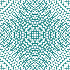 A green and white abstract design with a lot of lines