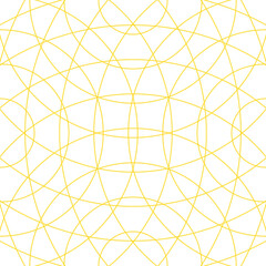 A yellow and white pattern with a lot of lines. The pattern is very intricate