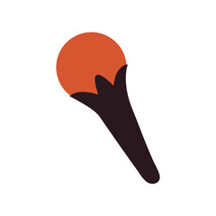 A clove food black and orange object