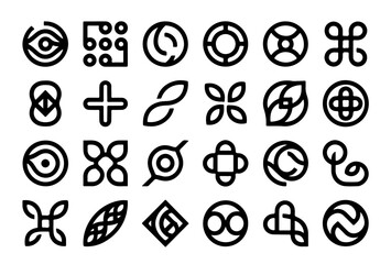 Unique Fat Line Art Icons Minimal Style