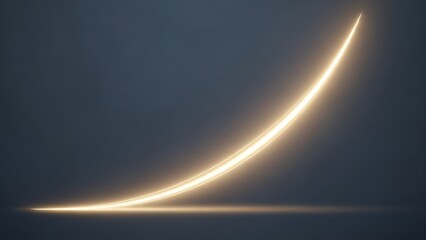 Dynamic golden light trail soaring upwards on dark backdrop for striking visual impact, perfect for technology, energy, or futuristic concepts