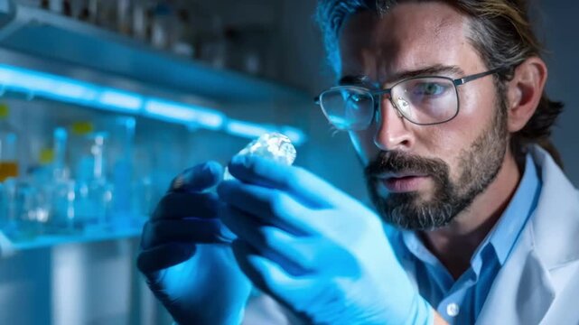 Engineer inspecting hybrid alloy cap prototype highlighting its lightweight yet durable construction in a modern lab environment.