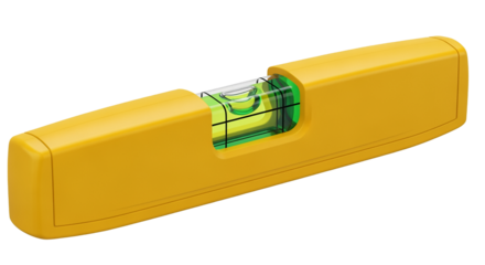 Yellow Spirit Level Isolated Transparent Background