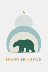 Vector nordic christmas card.