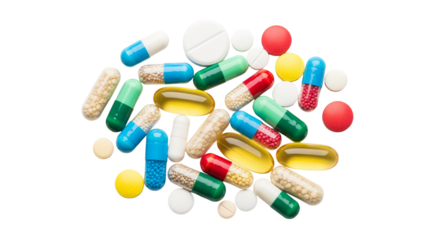 Assorted Colorful Pills and Capsules