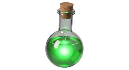 Magic Potion Bottle Green Liquid