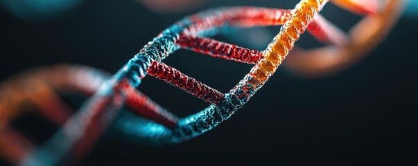 Colorful 3D Representation of DNA Helix Structure