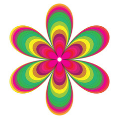 Colorful Abstract Flower Vector Design