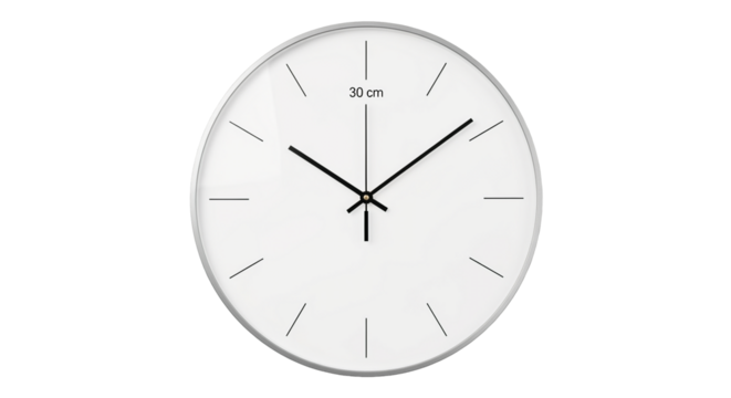 Minimalist Modern Wall Clock Isolated