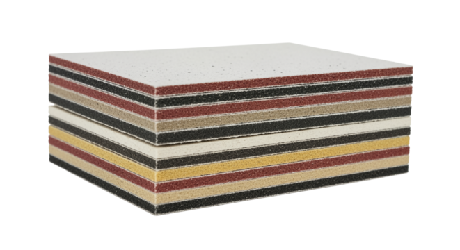 Stacked Textured Material Samples Isolated