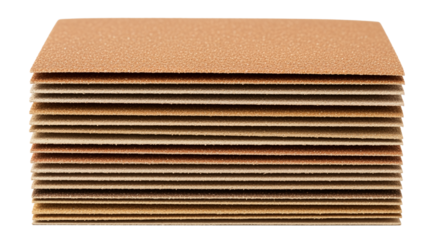 Stacked Sandpaper Sheets Isolated White