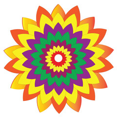 Rainbow Petal Pattern Vector Design