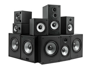 Fototapeta premium Surround Sound Speakers Arranged for Display