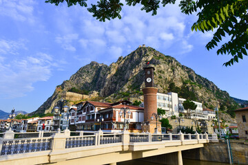 Historical Amasya cityscape in springtime - Amasya is a historical prominent Ottoman city as its...