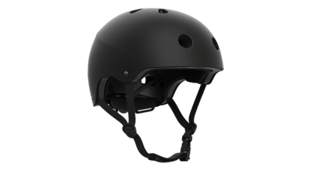 Sleek Black Protective Sports Helmet