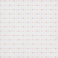 Seamless pastel heart stripe pattern on soft white linen texture. Cute multicolor rows for Valentine’s Day, baby shower, nursery decor, fabric, gift wrap, scrapbooking, and digital paper.