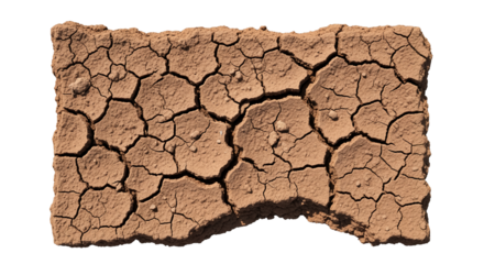 Dry Cracked Earth Patch Isolated