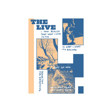 Naklejki the live slogan simple vintag...