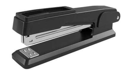 Modern Black Office Stapler Isolated