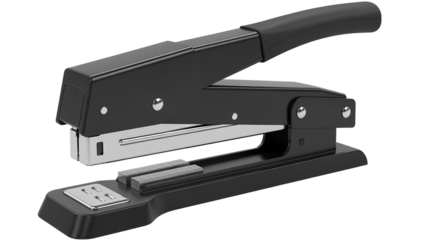 Modern Black Office Stapler with Staples