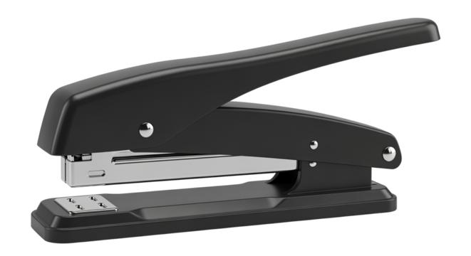 Stapler Office Stationery Black Silver Isolated