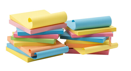 Vibrant Stacks of Colorful Sticky Notes