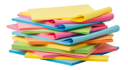 Vibrant Stack of Colorful Sticky Notes