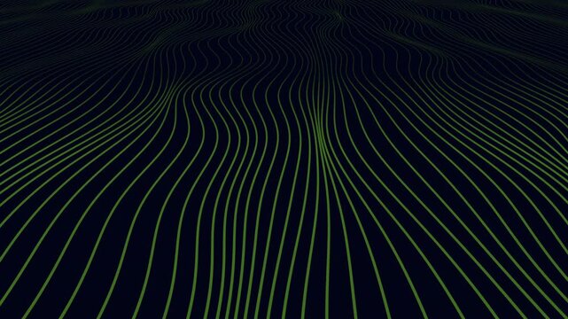 The image shows a dynamic black and green striped pattern resembling a wavy, flowing line moving from left to right, creating a visually engaging design