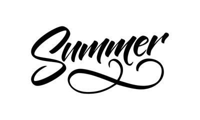 Summer Lettering Calligraphy Vector