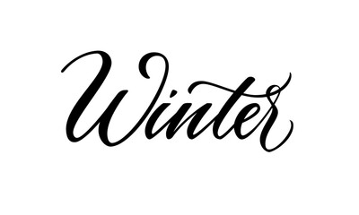 Winter Classic Calligraphy Lettering Vector © trezen