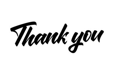Thank You Bold  Calligraphy Vector Art