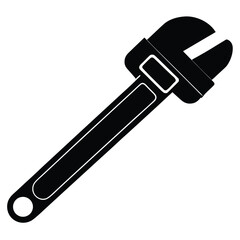 pipe wrench on white background