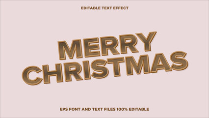 Marry Christmas 3d style editable text effect 