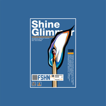 Naklejki shine glimmer slogan simple v...