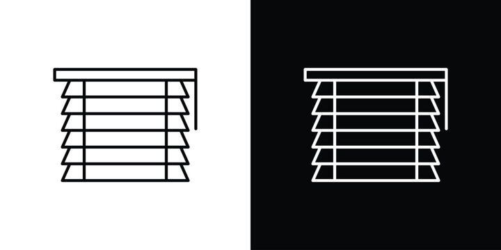 Blinds icons vector. doodle. on a white background.