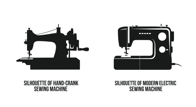 Vintage and modern sewing machine silhouettes a comparison of styles