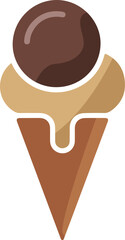 Vector illustration of a ice cream isolated on transparent background