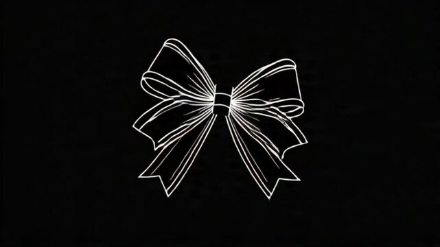 Ribbon Bow Line Animated Icon
