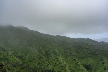 Mauʻumae Ridge Trail (Puʻu Lanipō), Oahu, Hawaii. Koʻolau Range, shield volcano.	
