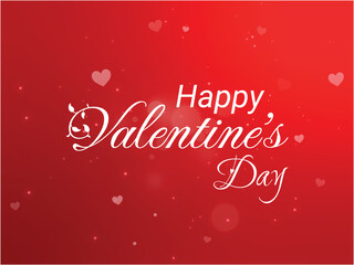 Happy Valentine's Day Greeting with Hearts.