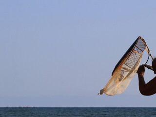 windsurfer on the beach